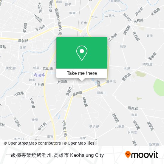 一級棒專業燒烤潮州 map