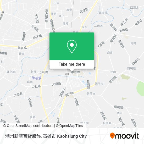 潮州新新百貨服飾地圖