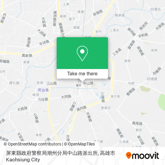 屏東縣政府警察局潮州分局中山路派出所地圖