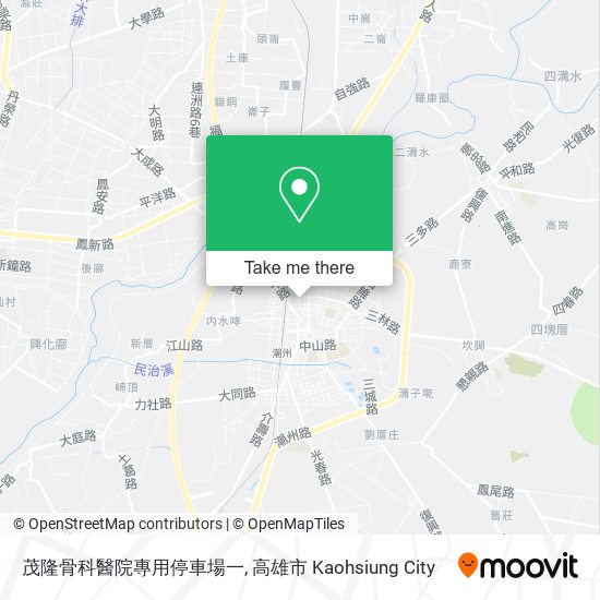 茂隆骨科醫院專用停車場一地圖