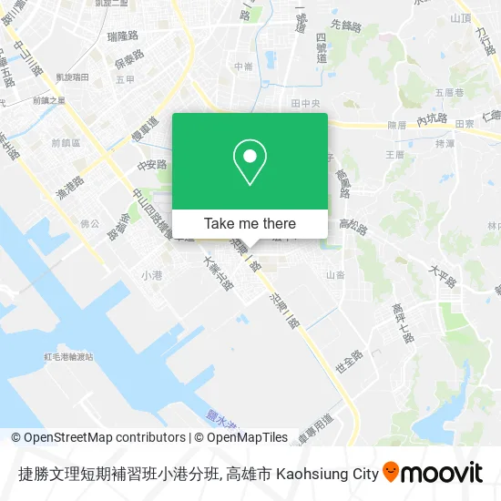 捷勝文理短期補習班小港分班地圖