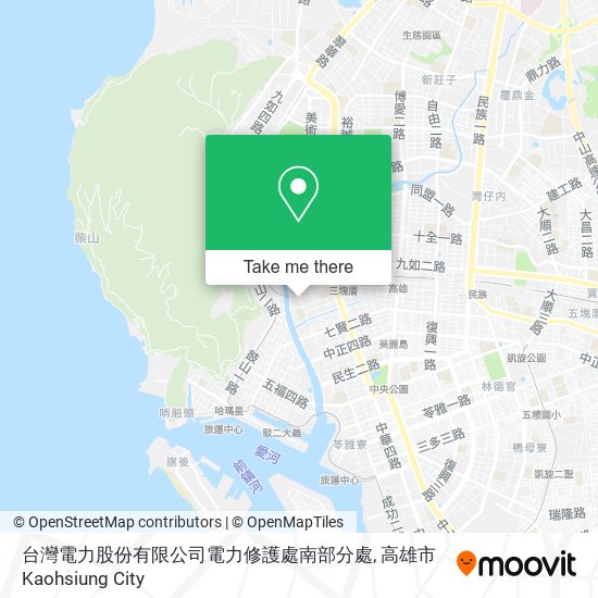 台灣電力股份有限公司電力修護處南部分處地圖