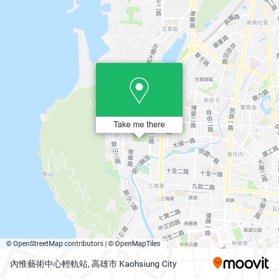 內惟藝術中心輕軌站地圖