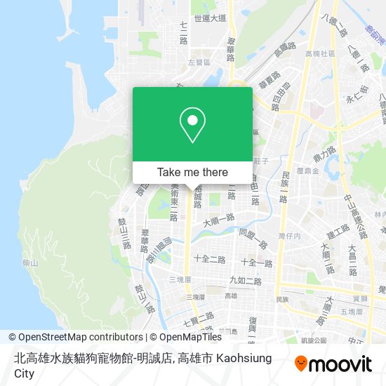 北高雄水族貓狗寵物館-明誠店地圖