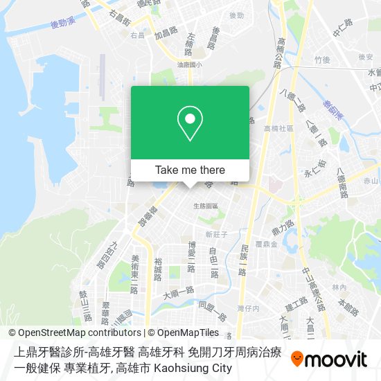 上鼎牙醫診所-高雄牙醫 高雄牙科 免開刀牙周病治療 一般健保 專業植牙 map