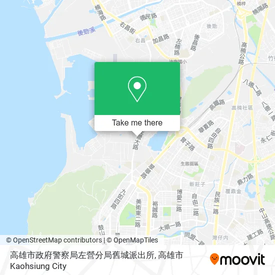 高雄市政府警察局左營分局舊城派出所地圖