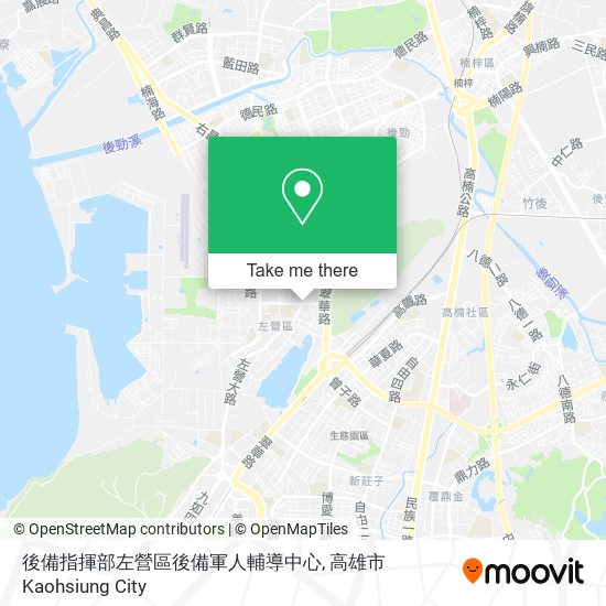 後備指揮部左營區後備軍人輔導中心地圖