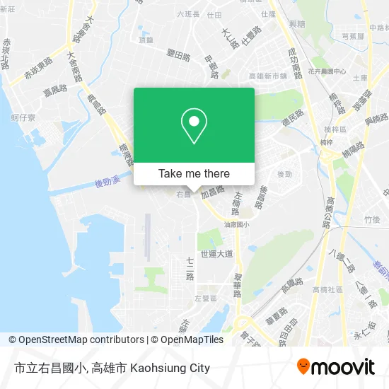 市立右昌國小地圖
