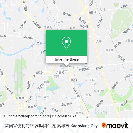 萊爾富便利商店-高縣岡仁店 map