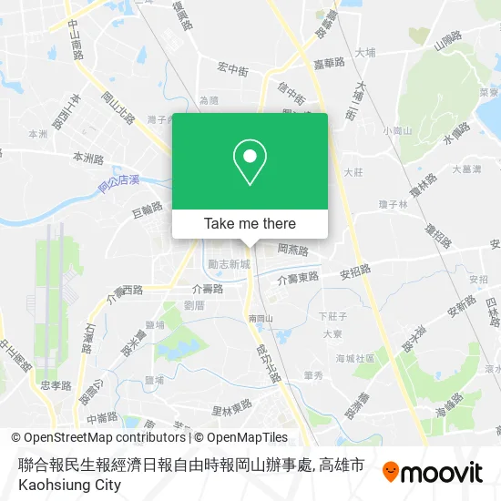 聯合報民生報經濟日報自由時報岡山辦事處地圖