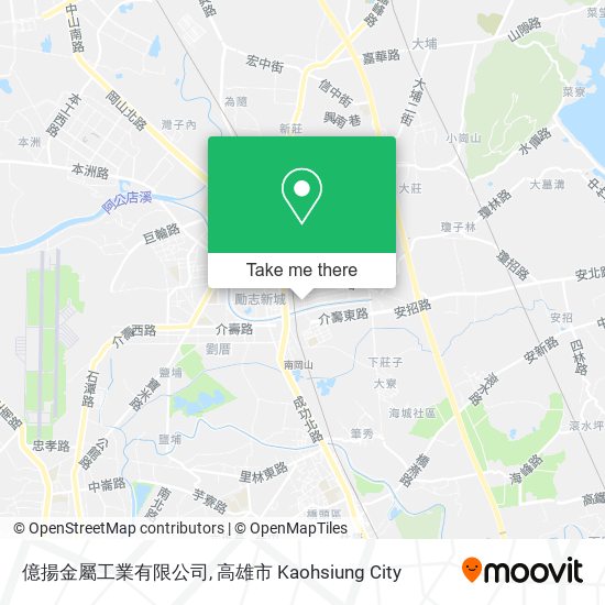 億揚金屬工業有限公司地圖