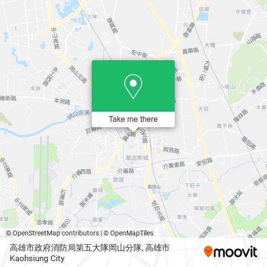 高雄市政府消防局第五大隊岡山分隊地圖