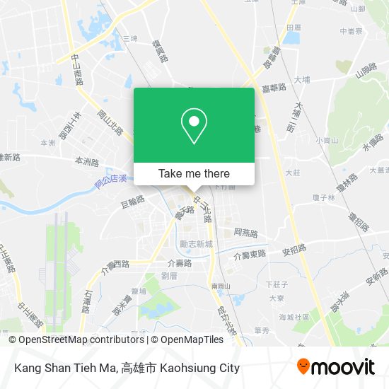Kang Shan Tieh Ma map
