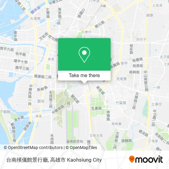 台南殯儀館景行廳地圖