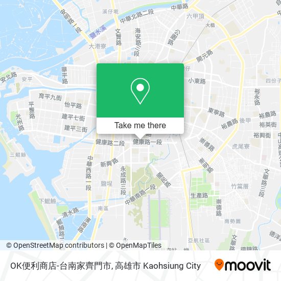 OK便利商店-台南家齊門市 map