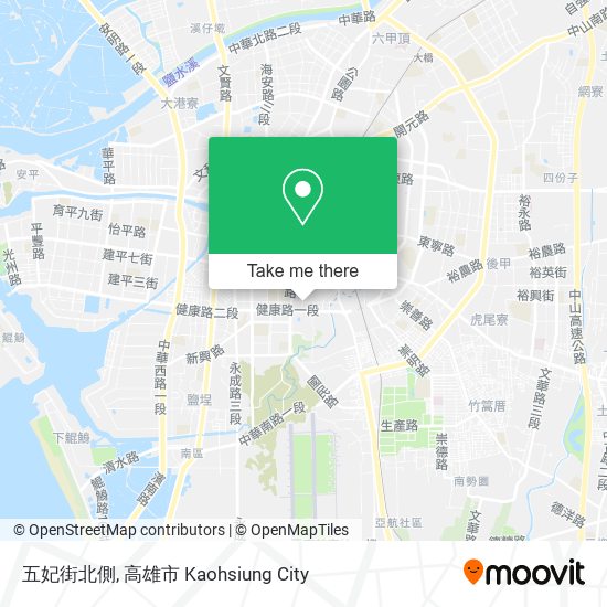 五妃街北側地圖