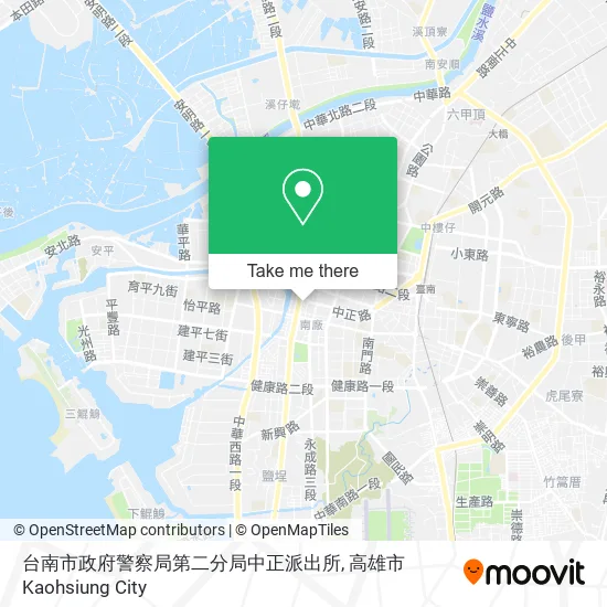 台南市政府警察局第二分局中正派出所地圖