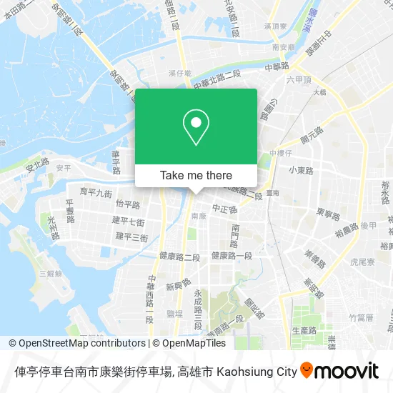 俥亭停車台南市康樂街停車場地圖