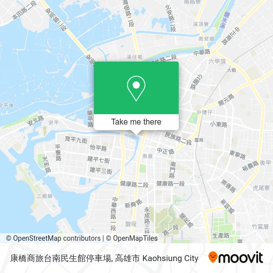康橋商旅台南民生館停車場 map