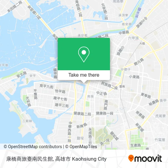 康橋商旅臺南民生館 map
