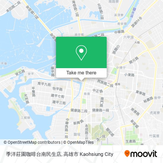 季洋莊園咖啡台南民生店 map