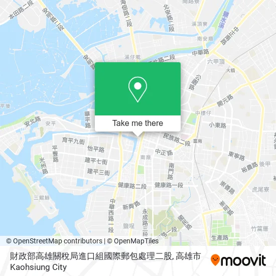 財政部高雄關稅局進口組國際郵包處理二股 map