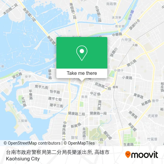 台南市政府警察局第二分局長樂派出所 map