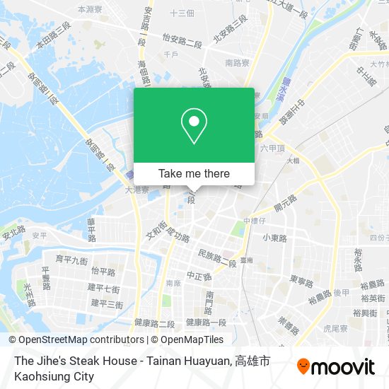 The Jihe's Steak House - Tainan Huayuan map