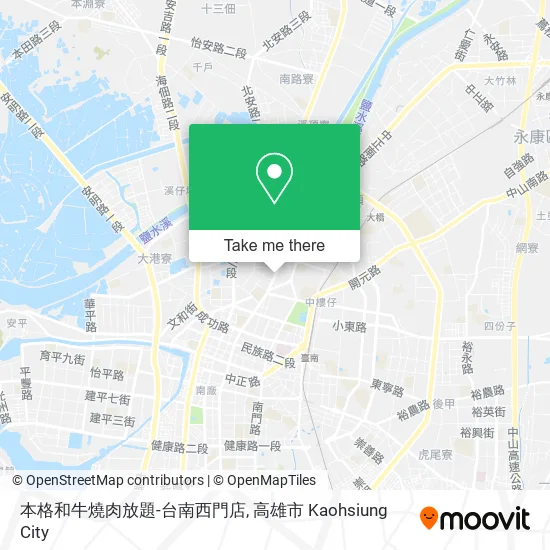 本格和牛燒肉放題-台南西門店地圖