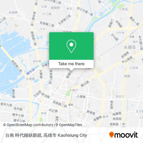 台南 時代鐘錶眼鏡 map