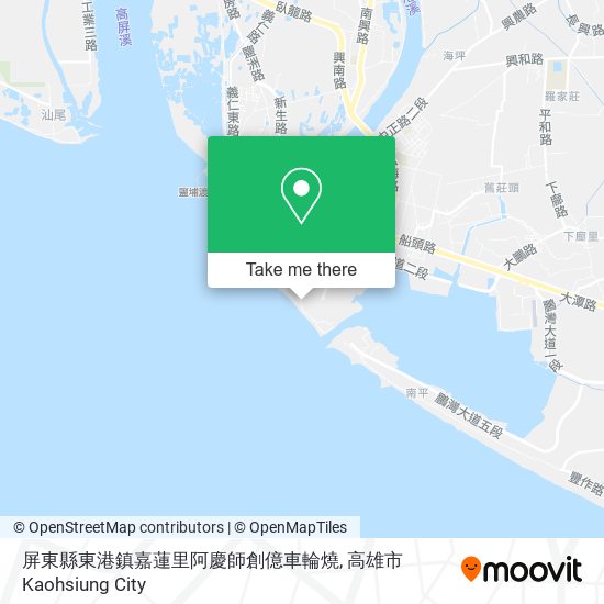 屏東縣東港鎮嘉蓮里阿慶師創億車輪燒 map