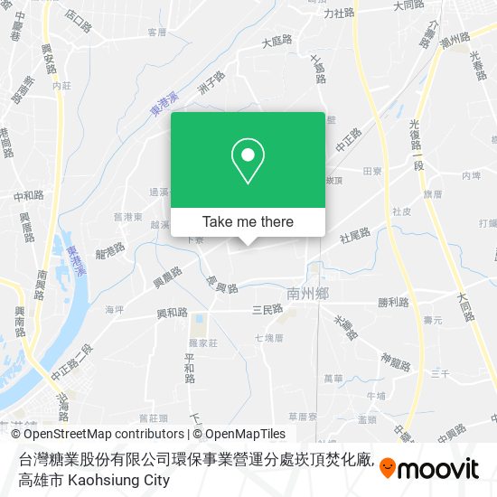 台灣糖業股份有限公司環保事業營運分處崁頂焚化廠地圖