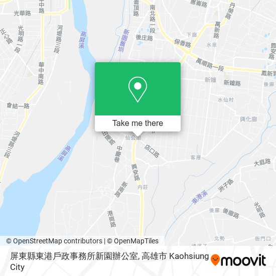 屏東縣東港戶政事務所新園辦公室地圖
