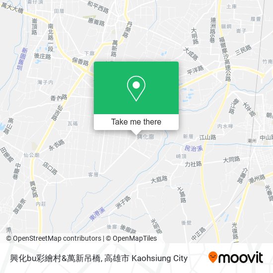 興化bu彩繪村&萬新吊橋 map