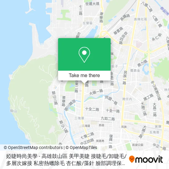 婭睫時尚美學 - 高雄鼓山區 美甲美睫 接睫毛 / 卸睫毛 / 多層次嫁接 私密熱蠟除毛 杏仁酸 / 藻針 臉部調理保養 手腳保養 美白牙齒 精油按摩 map