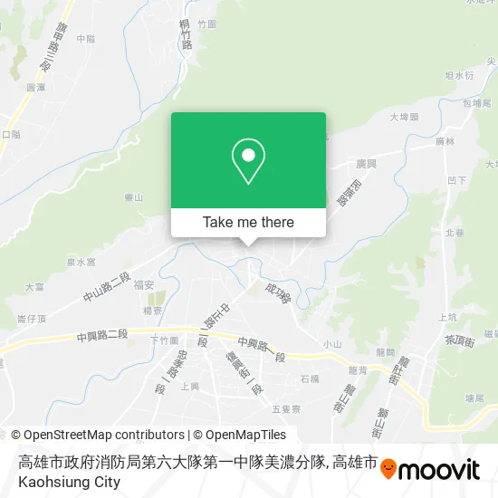 高雄市政府消防局第六大隊第一中隊美濃分隊地圖