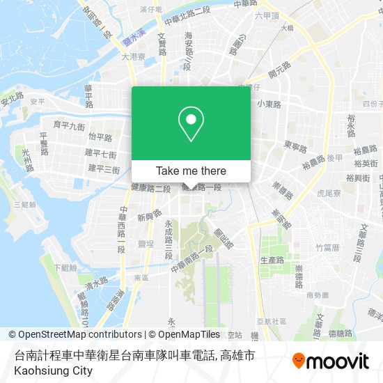 台南計程車中華衛星台南車隊叫車電話 map
