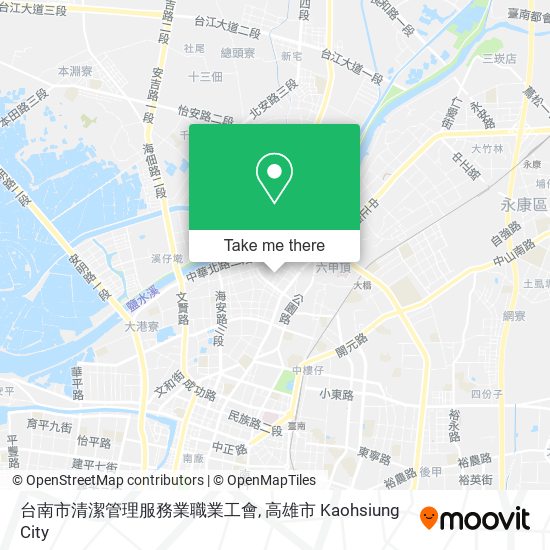 台南市清潔管理服務業職業工會地圖
