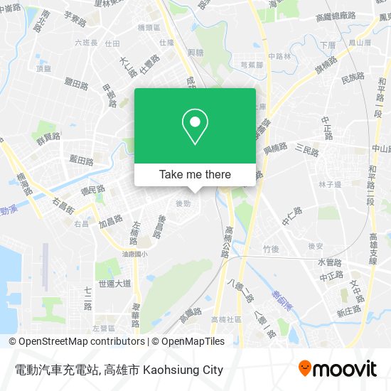 電動汽車充電站 map