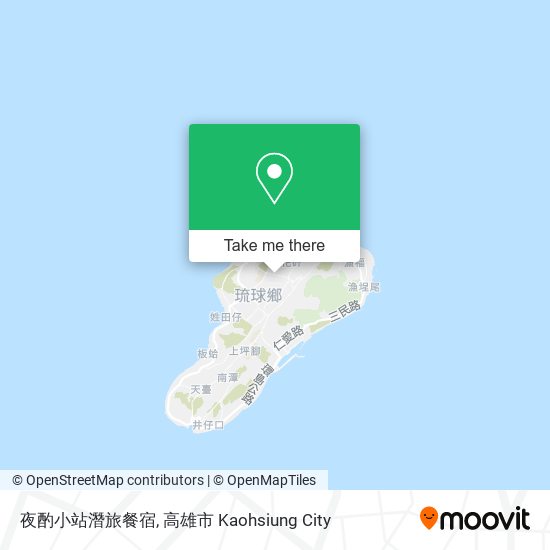 夜酌小站潛旅餐宿地圖