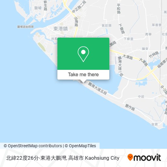 北緯22度26分-東港大鵬灣地圖