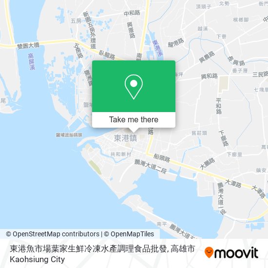 東港魚市場葉家生鮮冷凍水產調理食品批發地圖