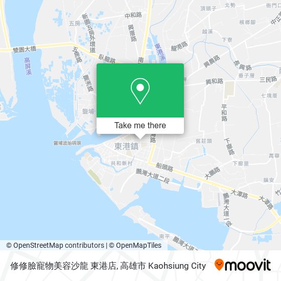 修修臉寵物美容沙龍 東港店地圖