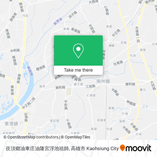 崁頂鄉油車庄油隆宮浮池祖師地圖