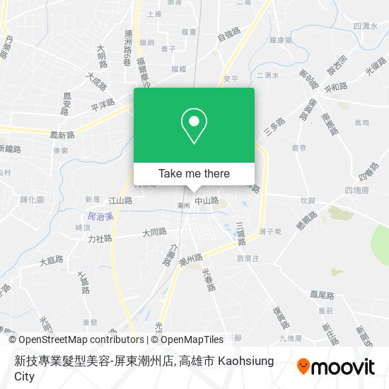 新技專業髮型美容-屏東潮州店地圖