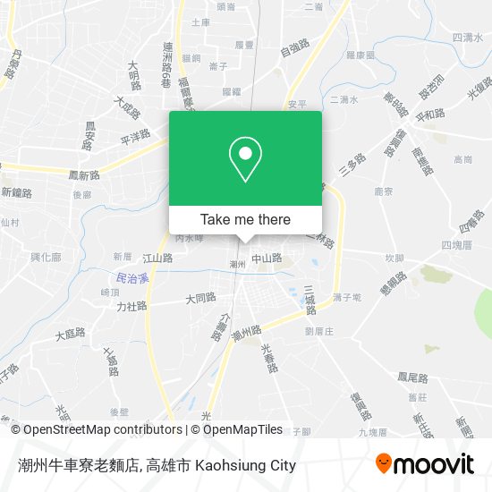 潮州牛車寮老麵店 map