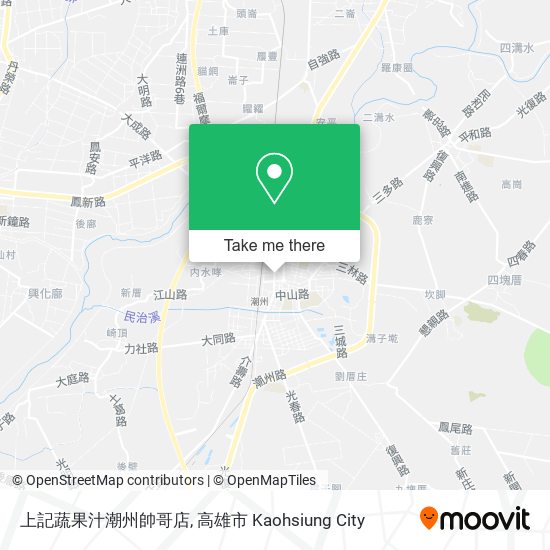 上記蔬果汁潮州帥哥店地圖