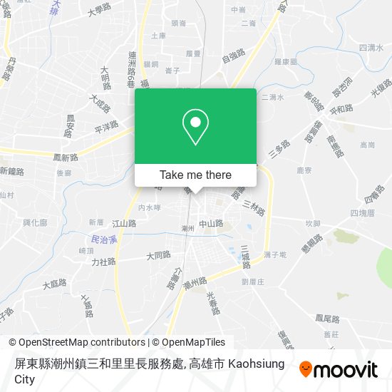 屏東縣潮州鎮三和里里長服務處地圖