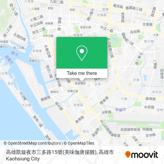高雄凱旋夜市三多路15號(美味伽唐揚雞)地圖