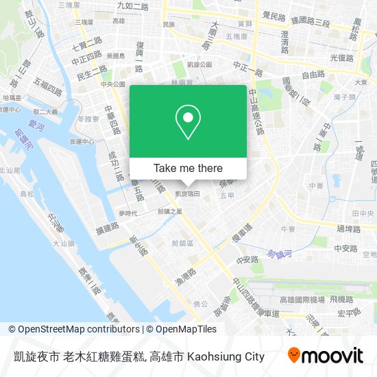 凱旋夜市 老木紅糖雞蛋糕 map
